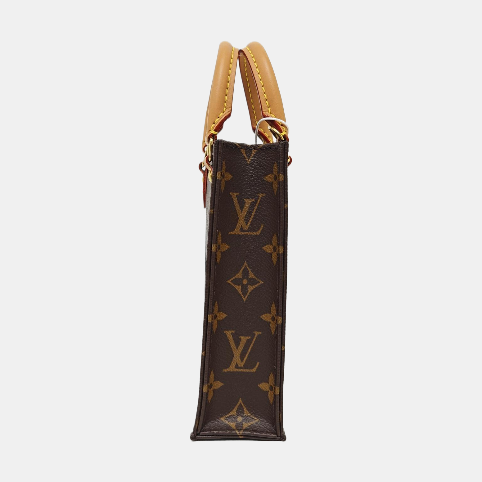 SAC PLAT Mini Monogram Coated Canvas Brown