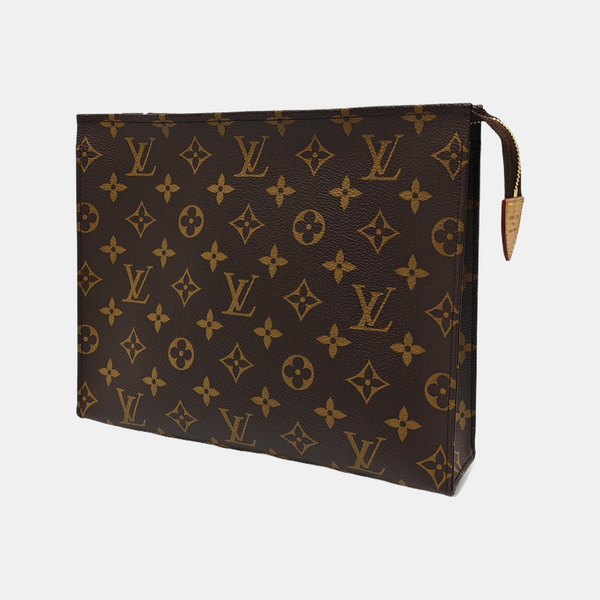 TOILET POCKET 26 Monogram Coated Canvas Brown