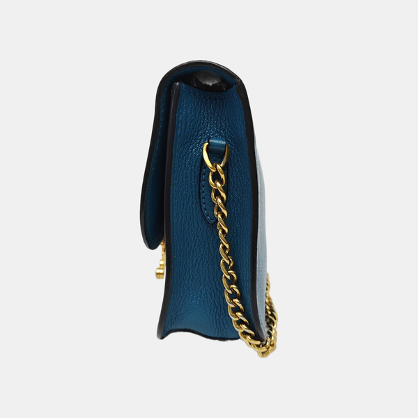 Calfskin Shoulder Bag Blue