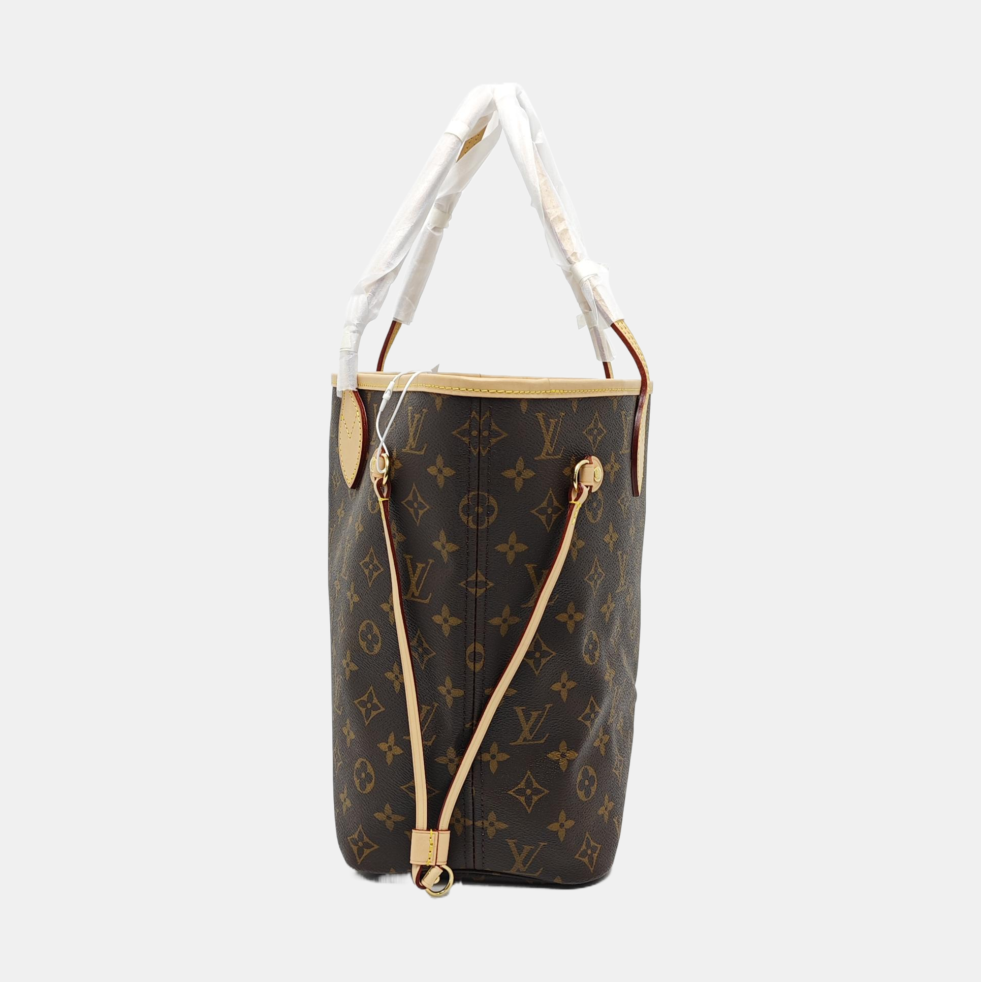 NEVERFULL MM Monogram Coated Canvas Brown