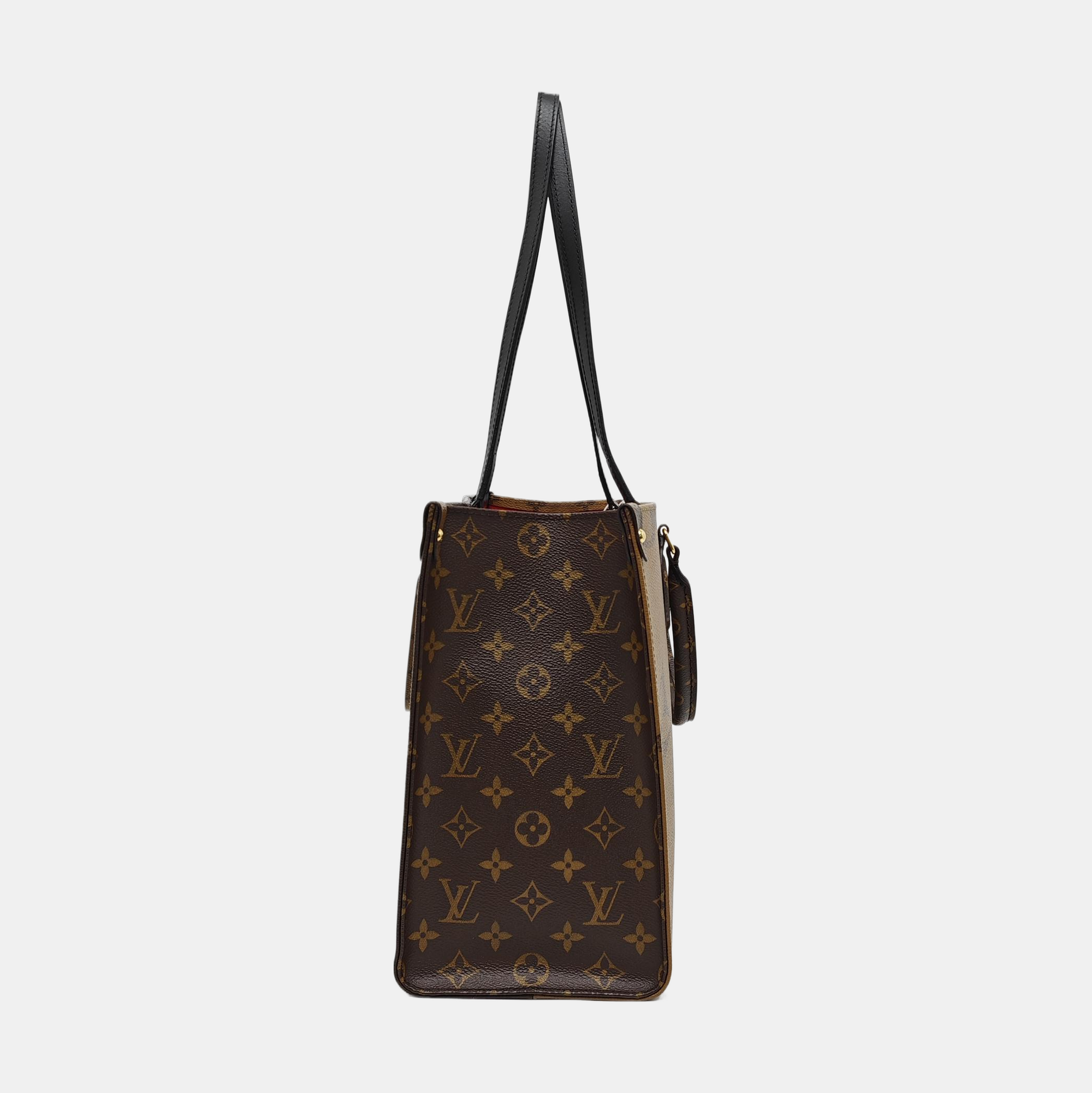 Authenticated pre-owned  ONTHEGO MM Monogram Coated Canvas Brown - Tote Bag at Looply