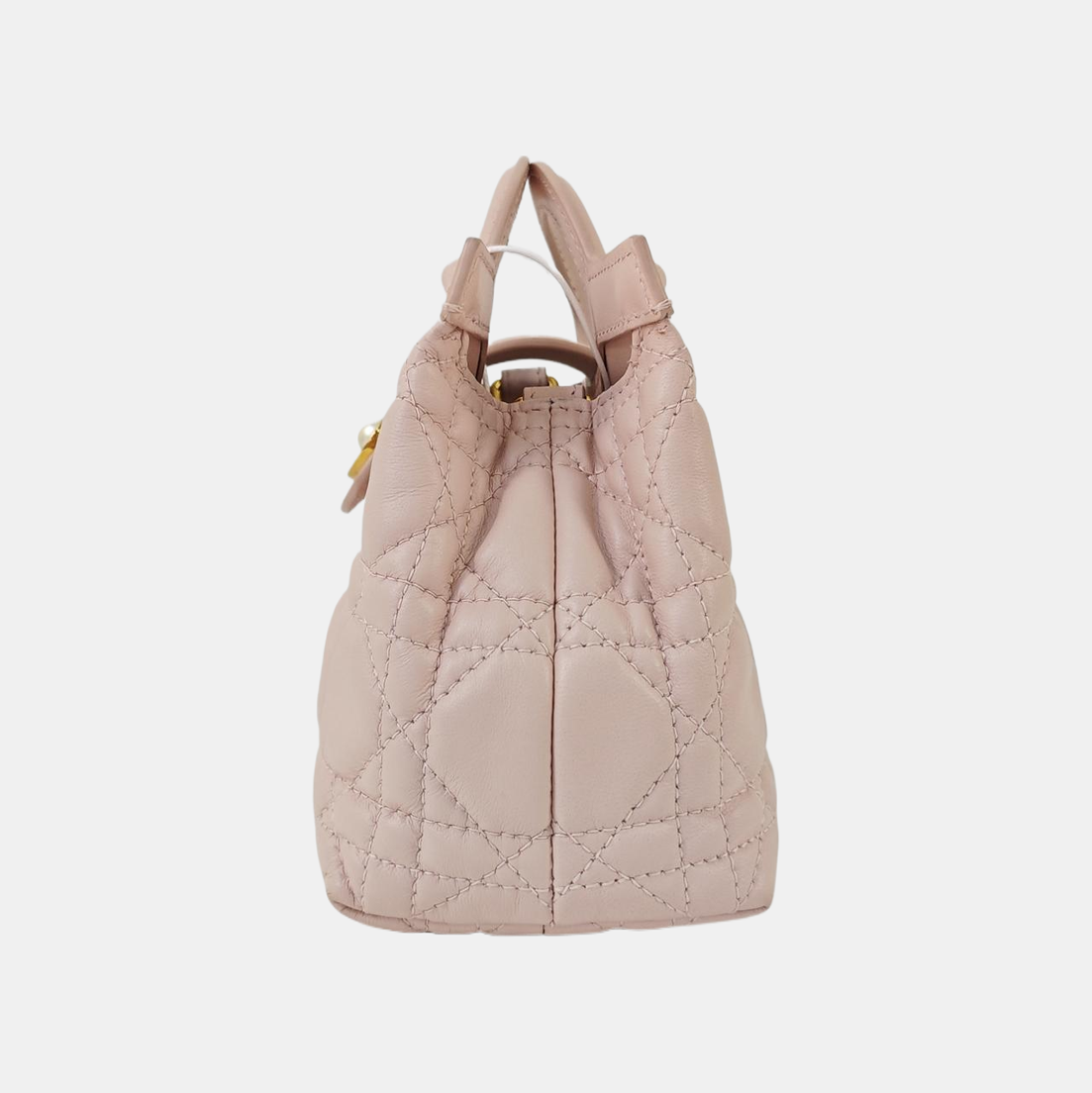 Jolie Top Handle Mini Cannage Lambskin Pink