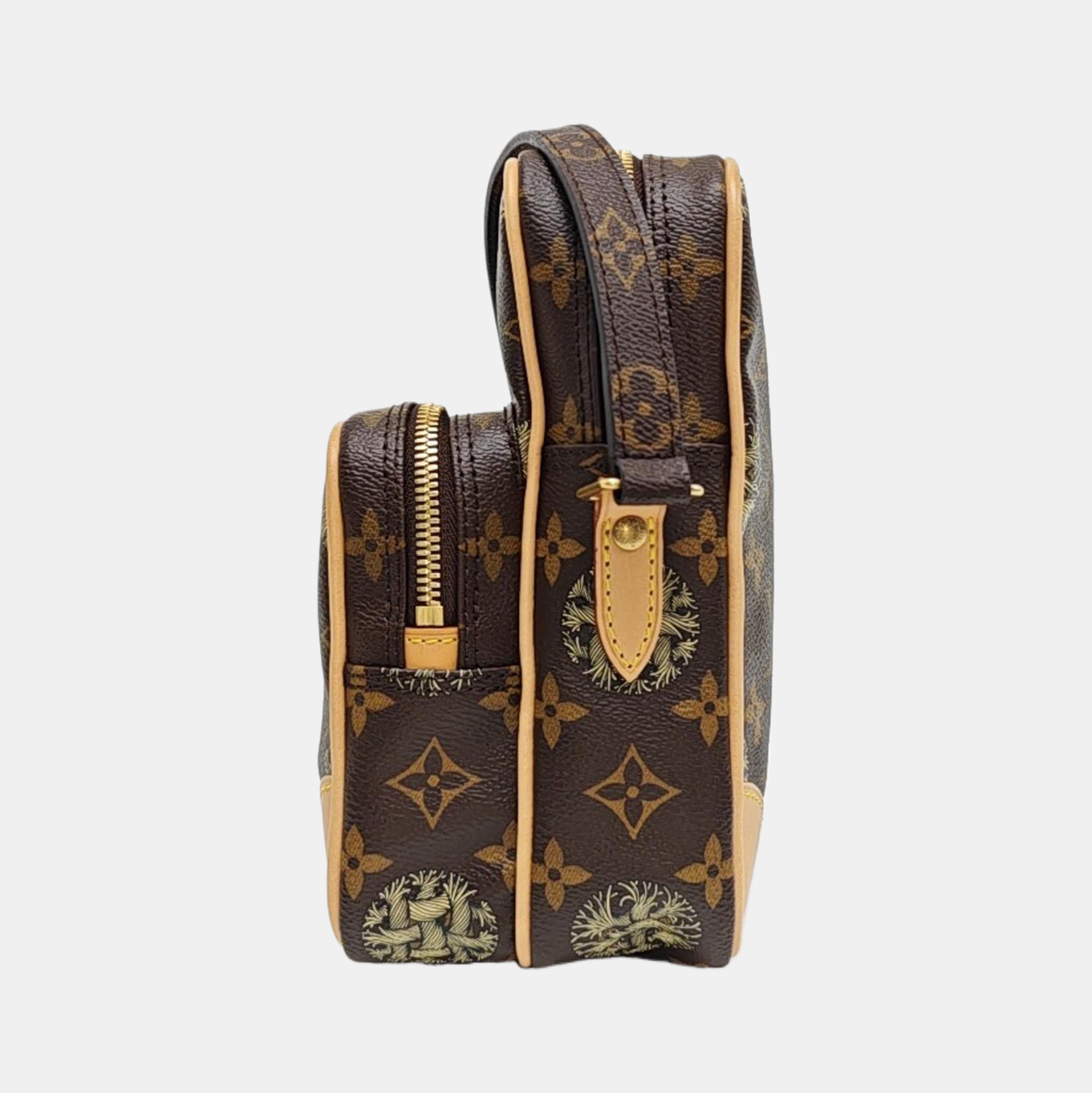 AMAZON Monogram Coated Canvas Brown