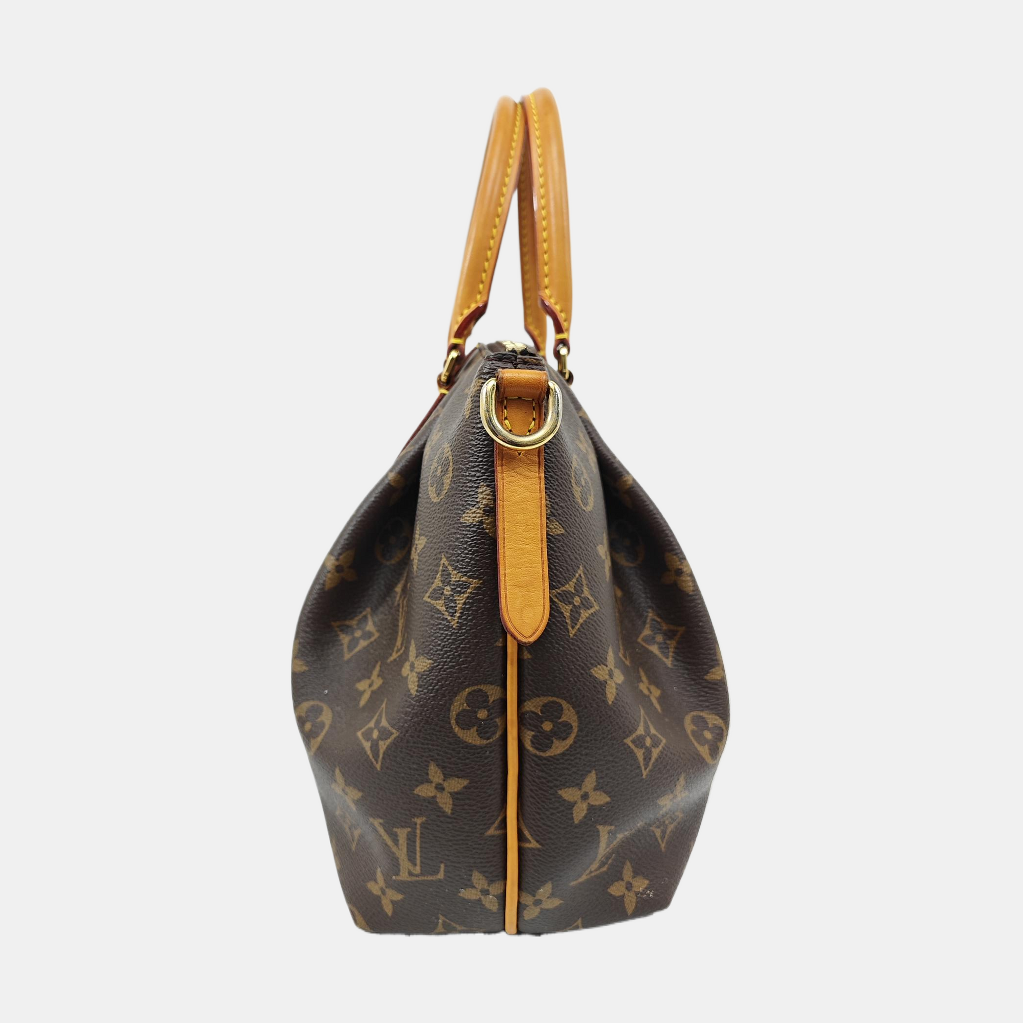TURENNE Monogram Coated Canvas Brown