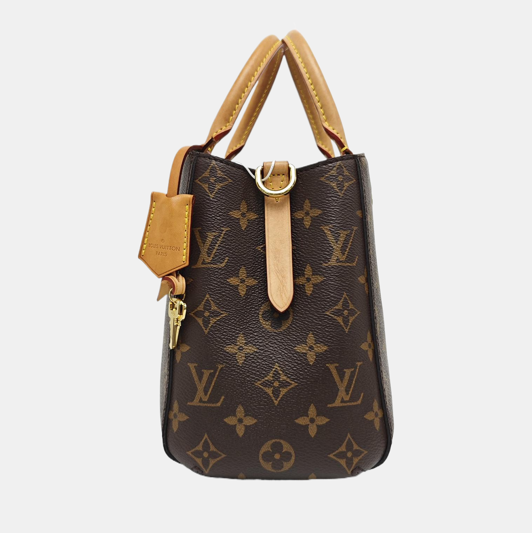 MONTAIGNE BB Monogram Coated Canvas Brown