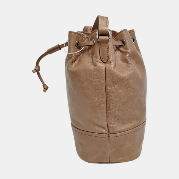Calfskin Bucket Bag Brown