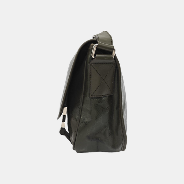 GG Imprime Monogram Coated Canvas Green