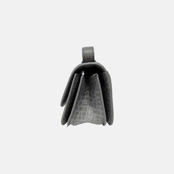 Round Small Calfskin Gray