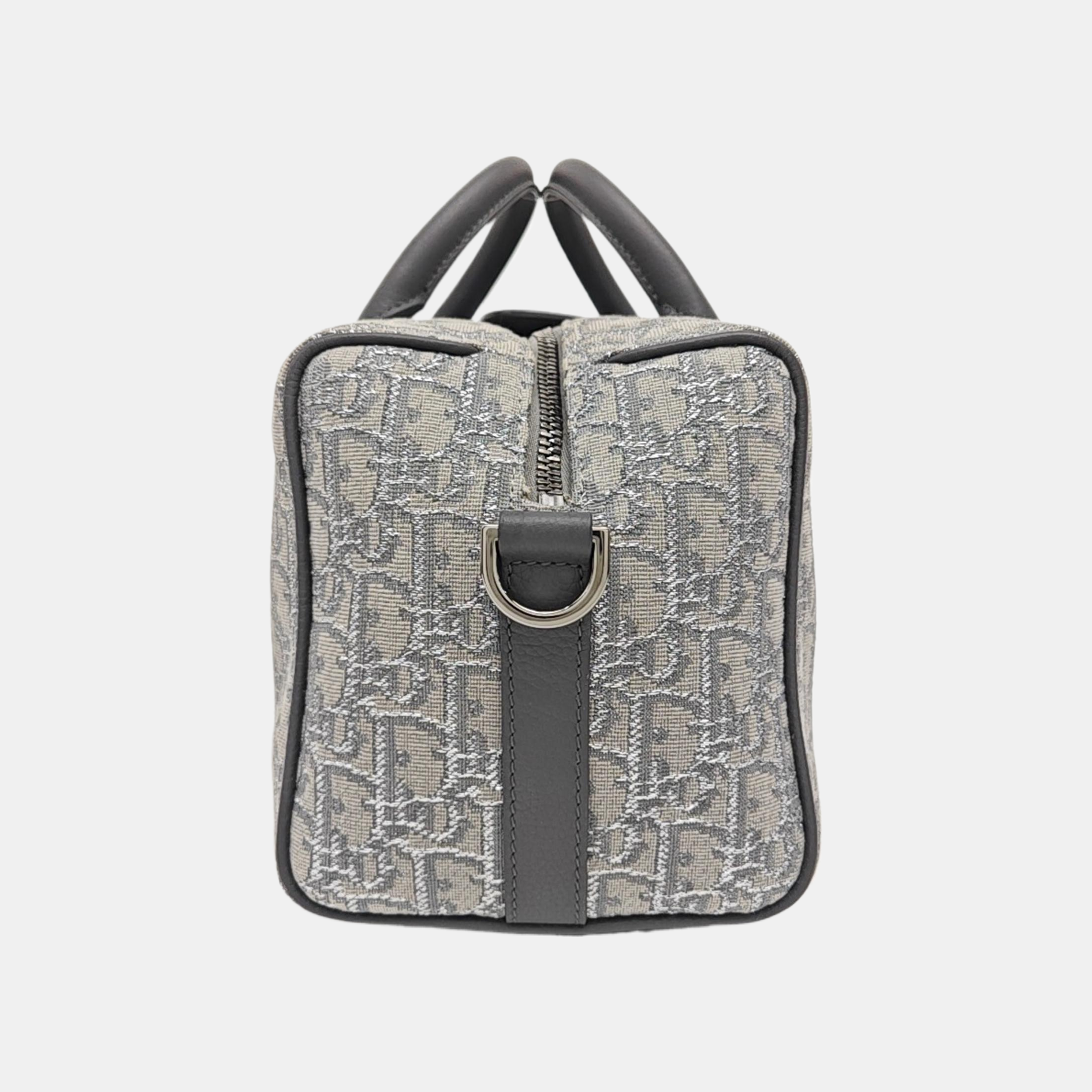Oblique Canvas Shoulder Bag Gray