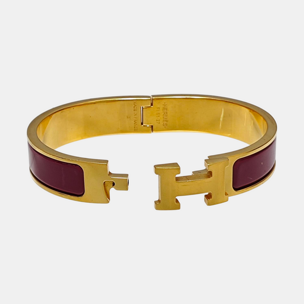 Clic H Metal Red Bangle