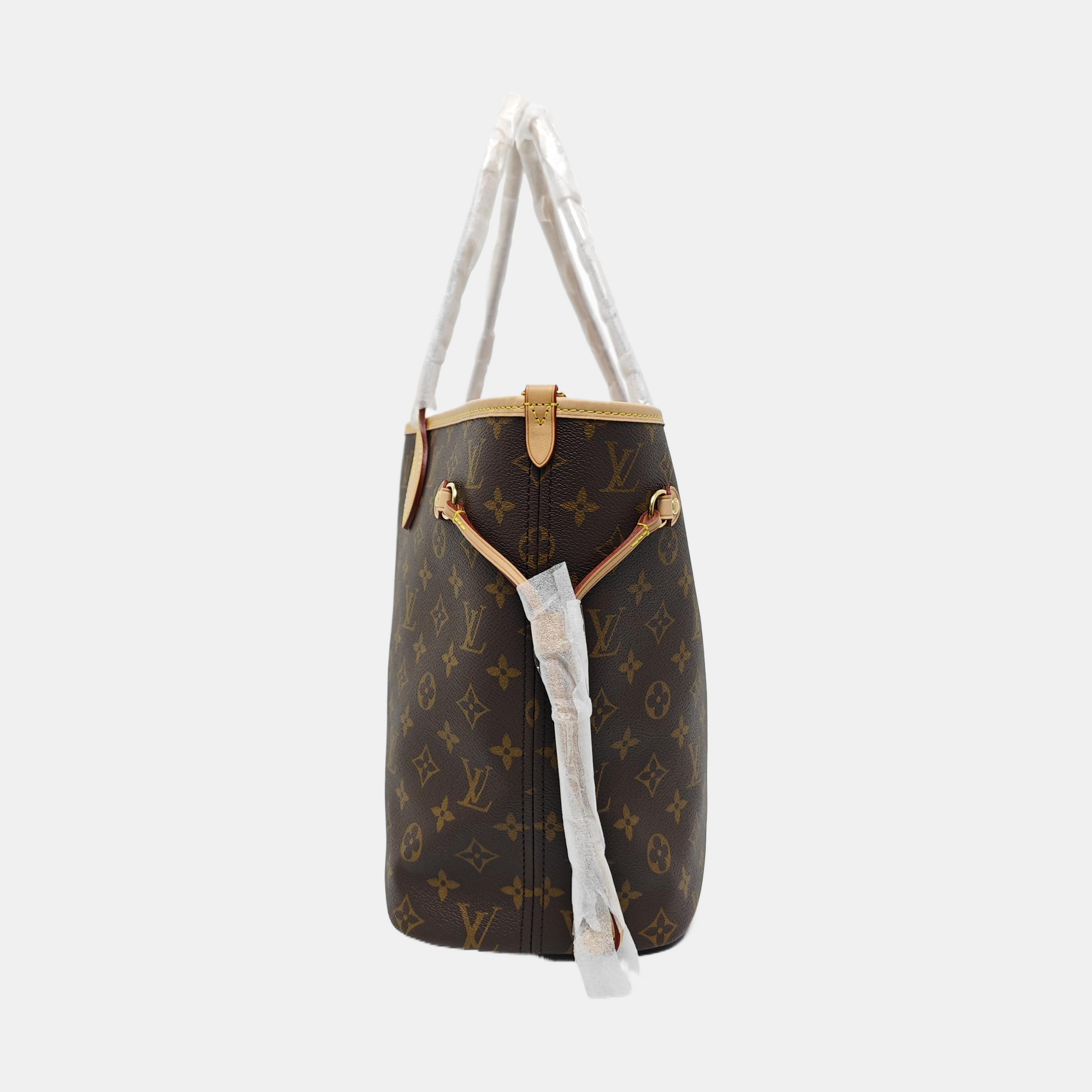 NEVERFULL MM Monogram Coated Canvas Brown