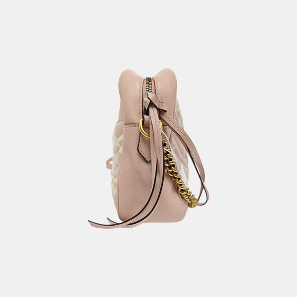 GG Marmont Medium Quilted Calfskin Pink