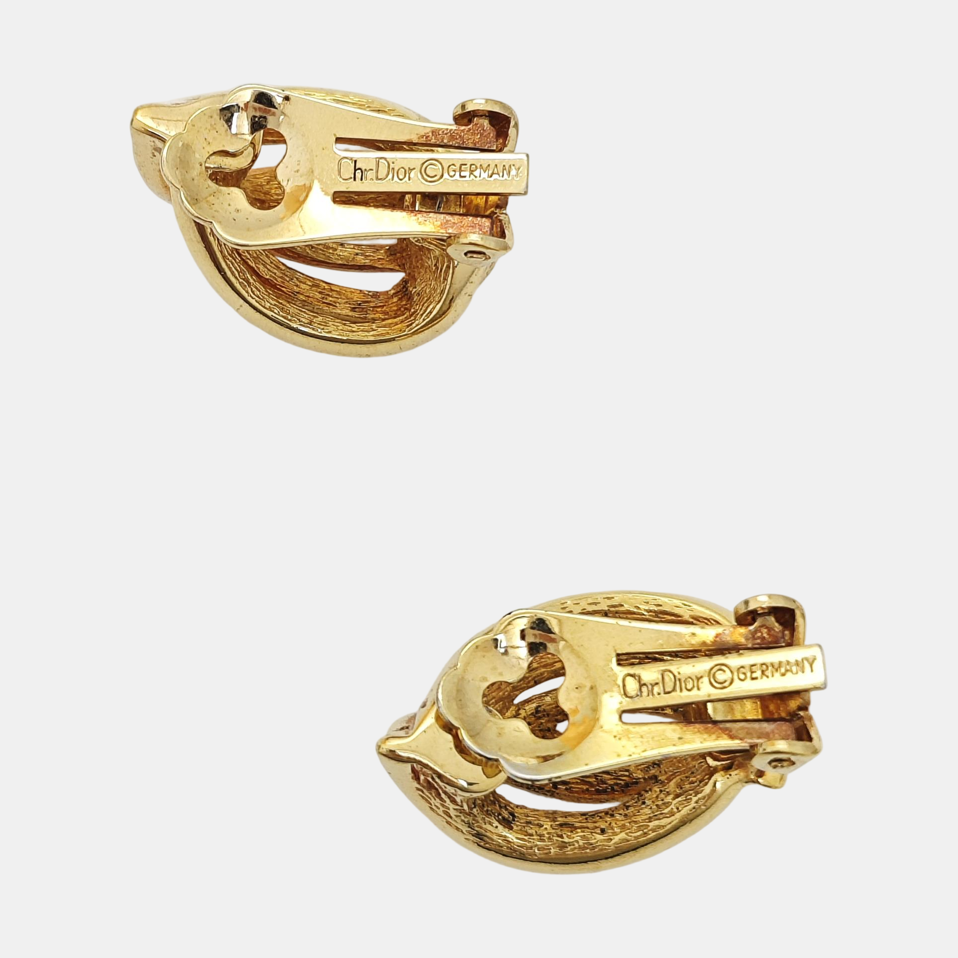 Metal Gold Clip On Earrings
