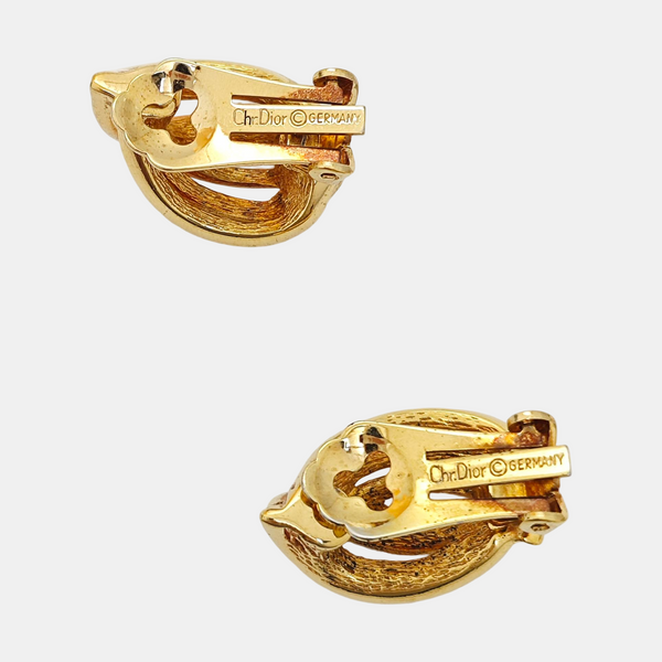 Metal Gold Clip On Earrings