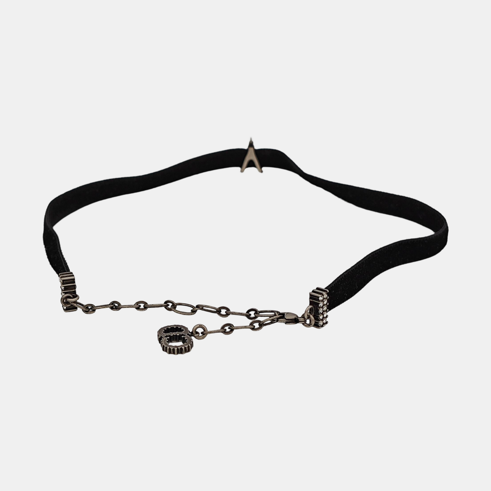 J'adior Fabric Black Necklace
