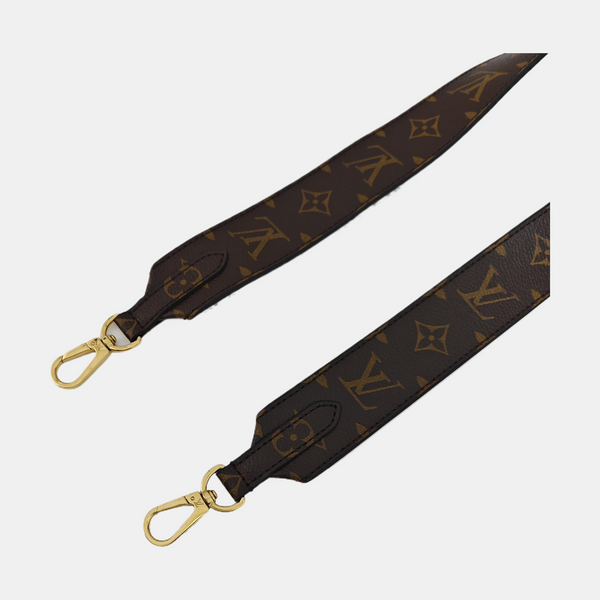 Monogram Coated Canvas Bag Strap Brown