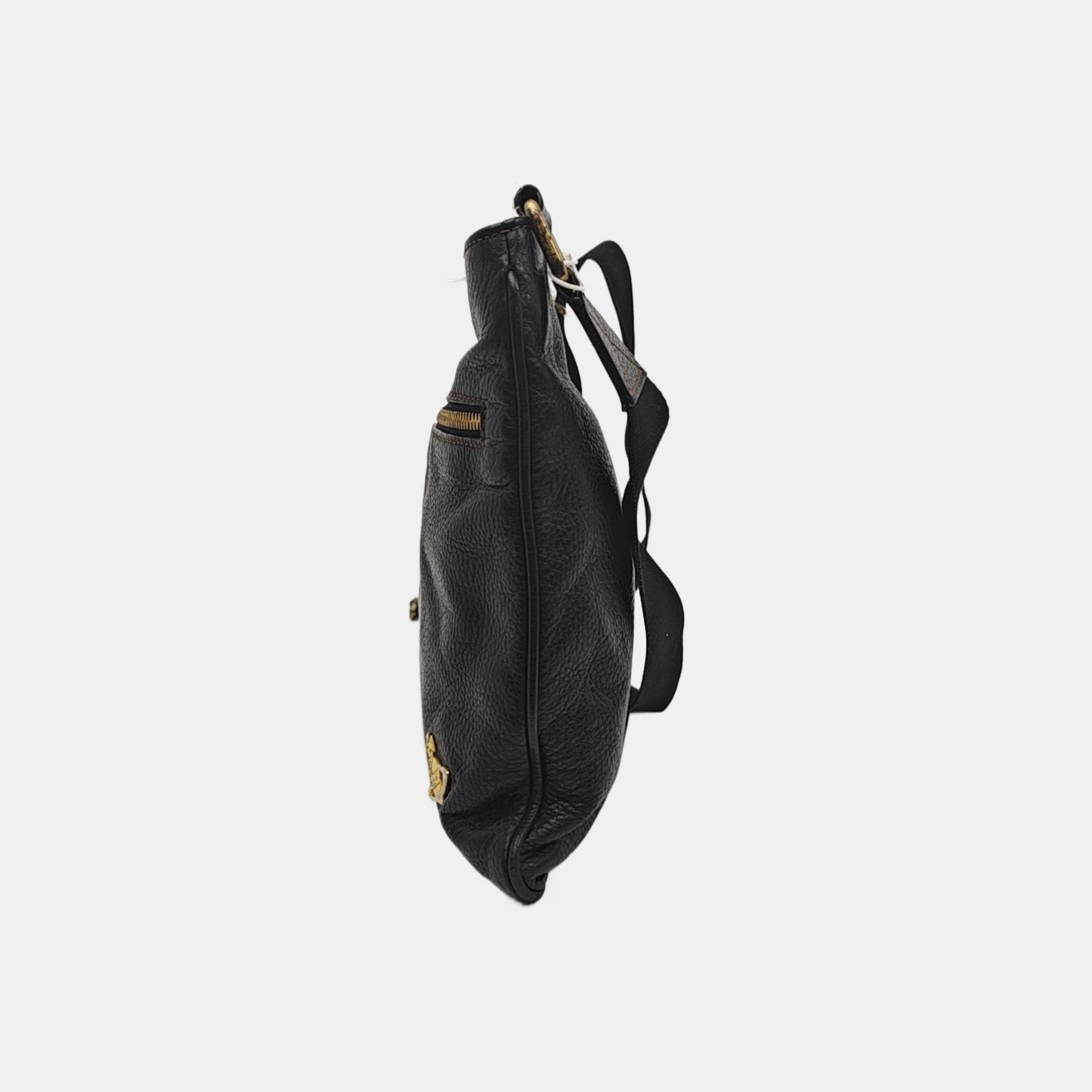 Calfskin Shoulder Bag Black