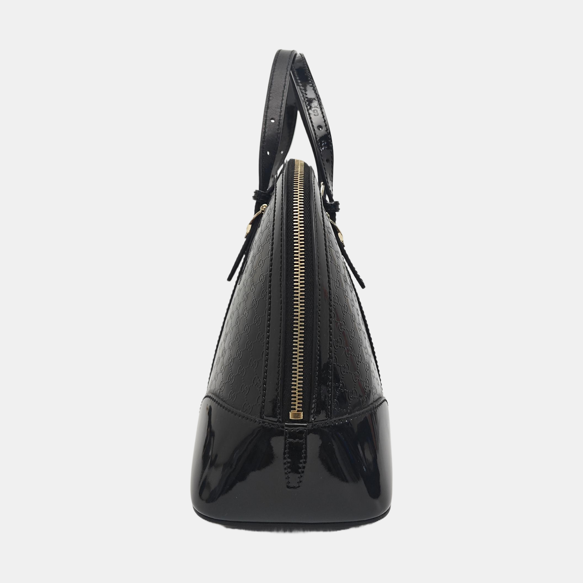 Microguccissima Monogram Patent Leather Black