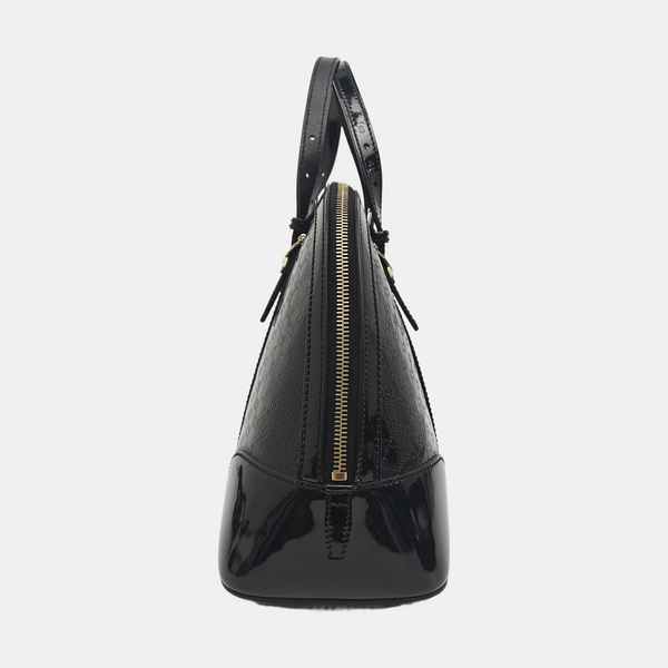 Microguccissima Monogram Patent Leather Black