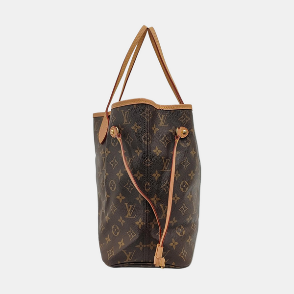 NEVERFULL MM Monogram Coated Canvas Brown