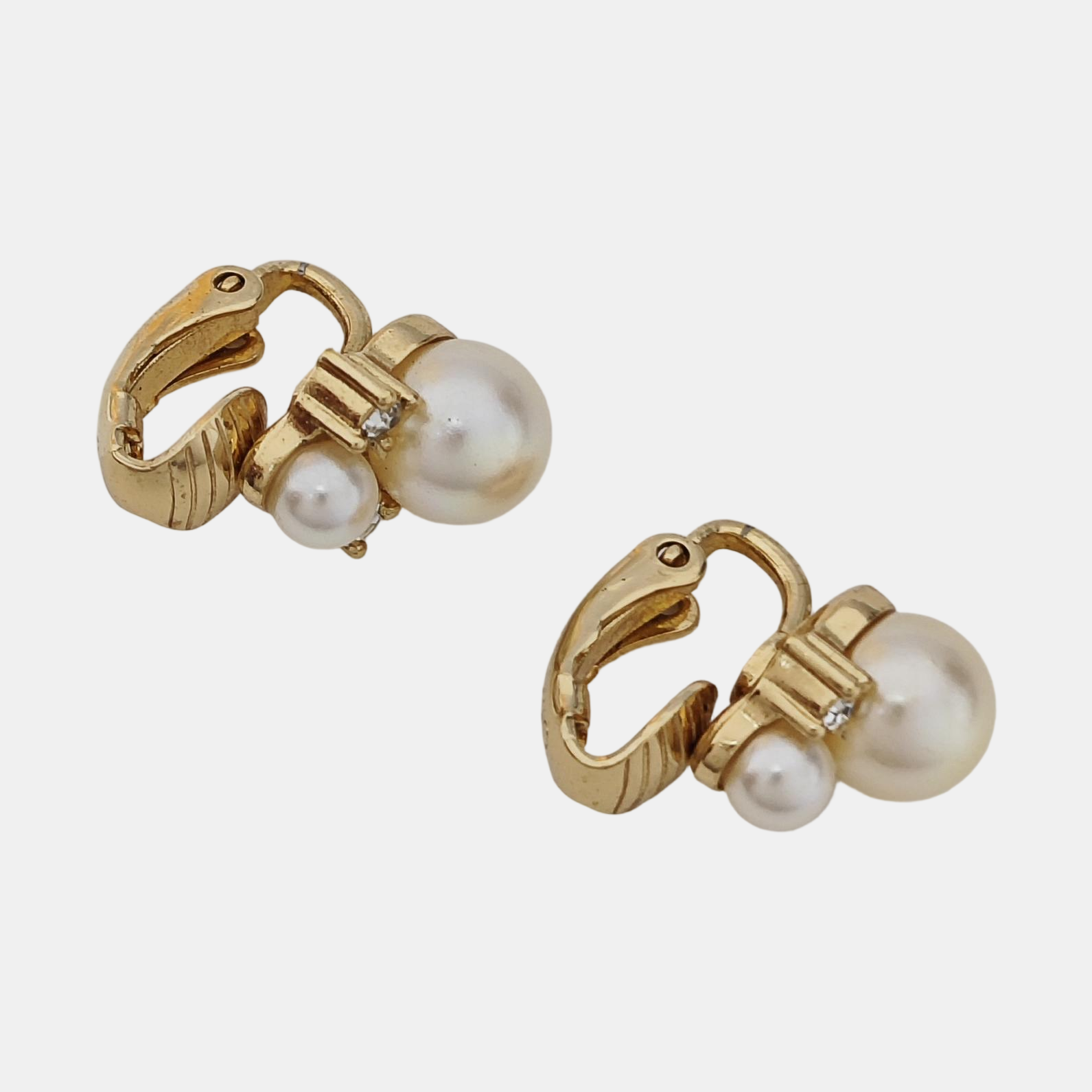 Metal White Clip On Earrings