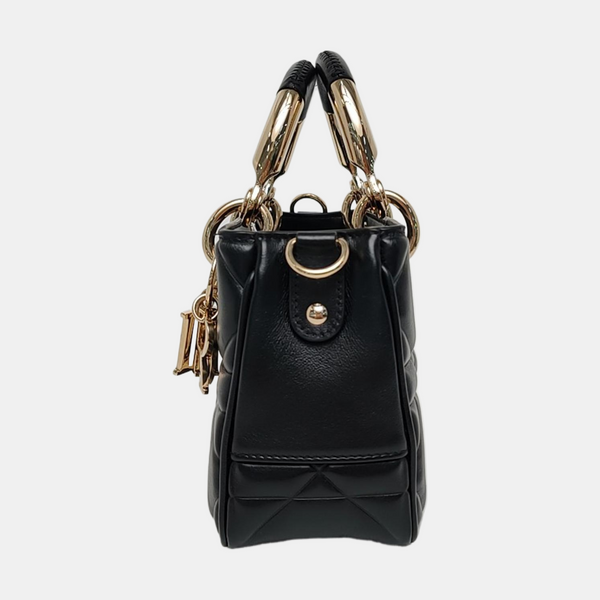 Lady 95.22 Cannage Calfskin Black