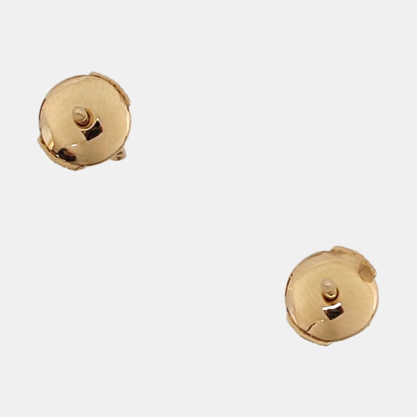 C DE CARTIER 18k Rose Gold Stud Earrings