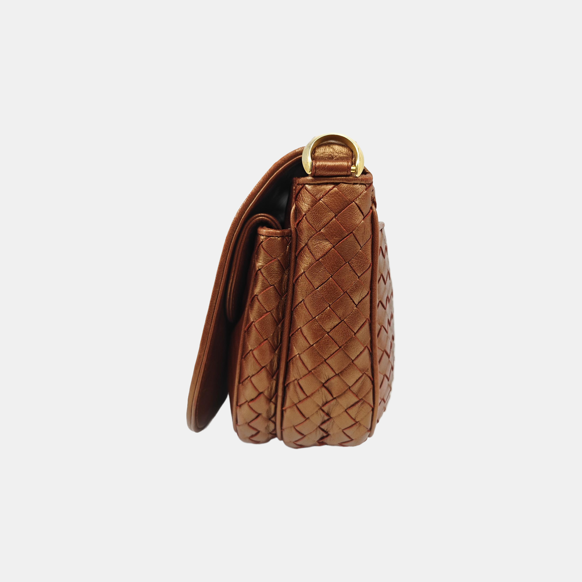 Lambskin Shoulder Bag Brown