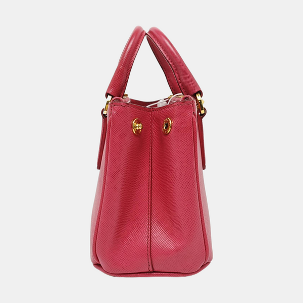 Authenticated pre-owned  Galleria Super Mini Saffiano Calfskin Pink - Tote Bag at Looply