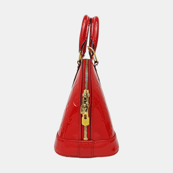 ALMA BB Monogram Patent Leather Red