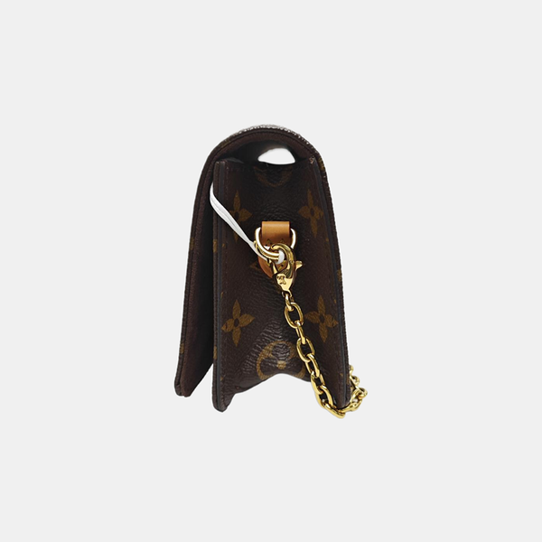 Lily Monogram Coated Canvas Brown
