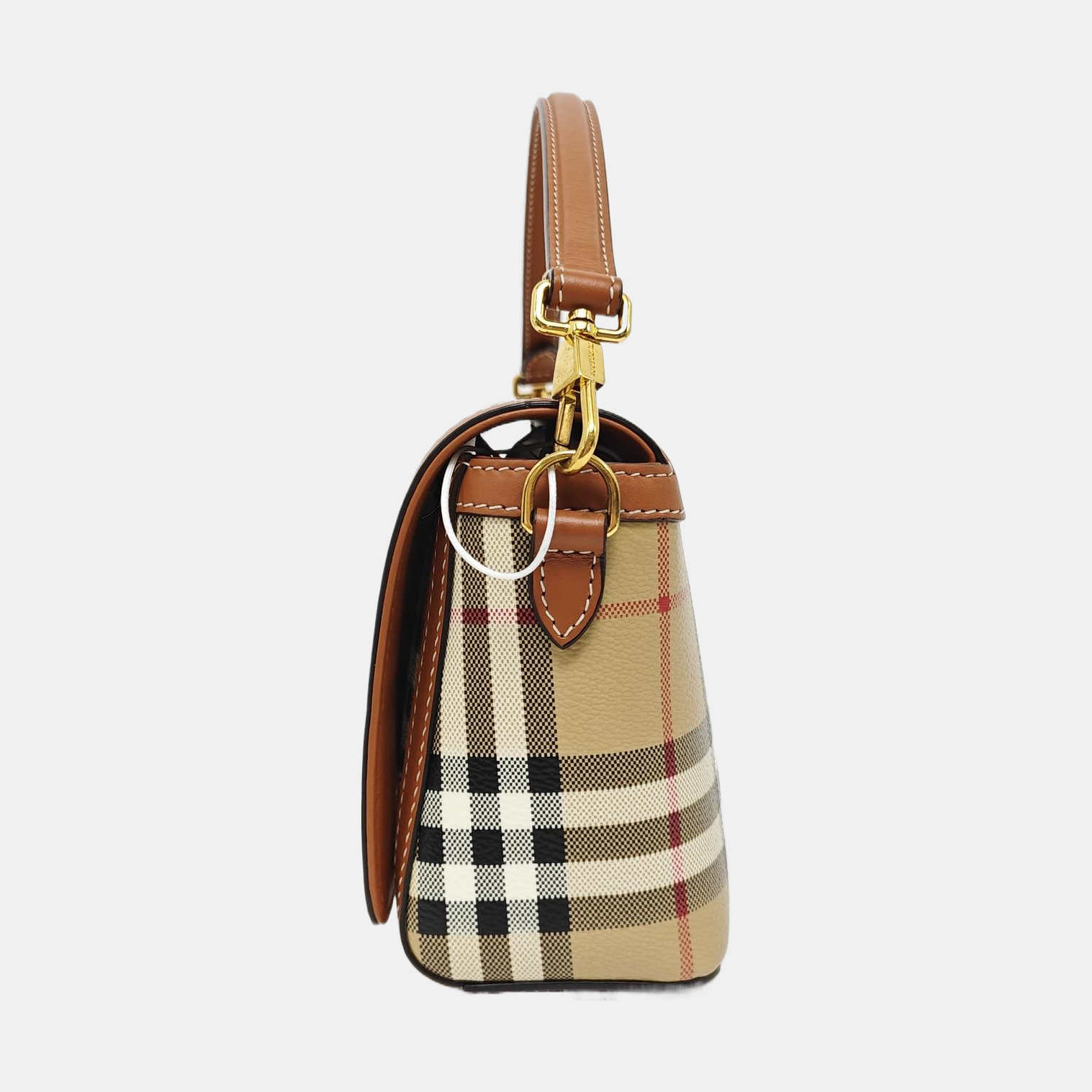 Coated Canvas Shoulder Bag Beige