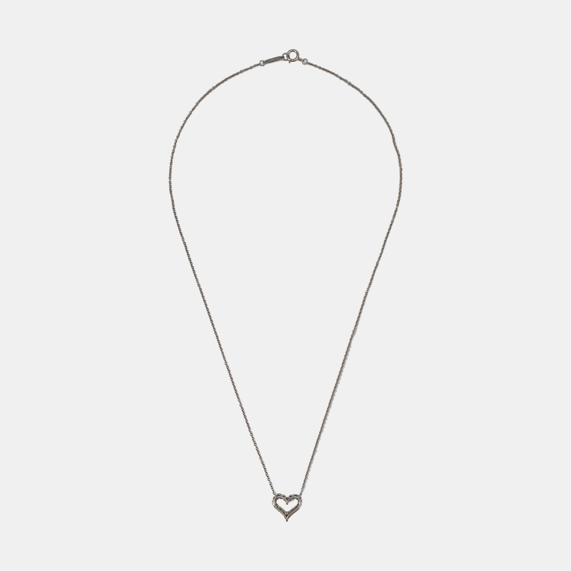 Tiffany Hearts Platinum 950 Silver Necklace