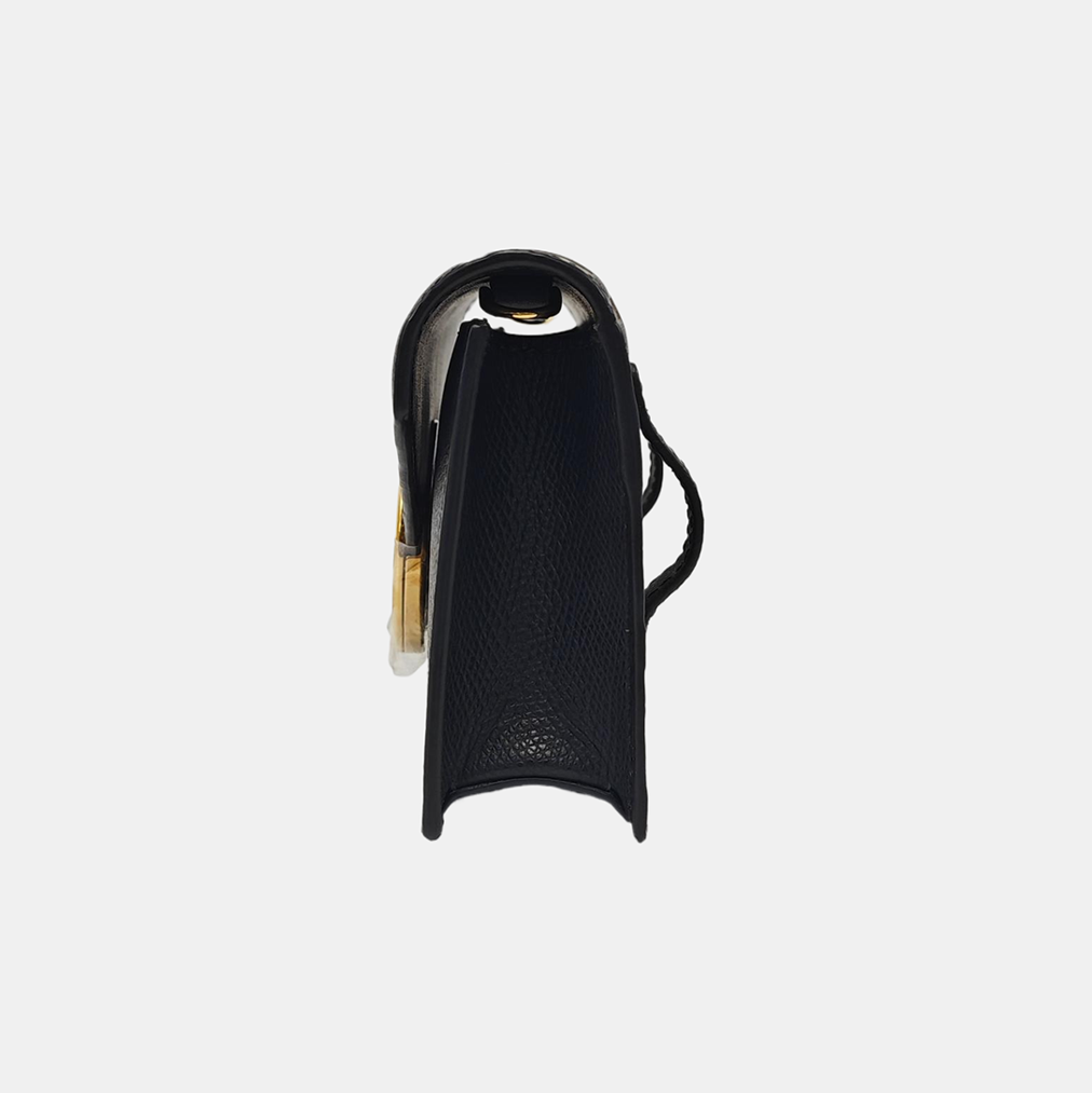 Double Micro Calfskin Black