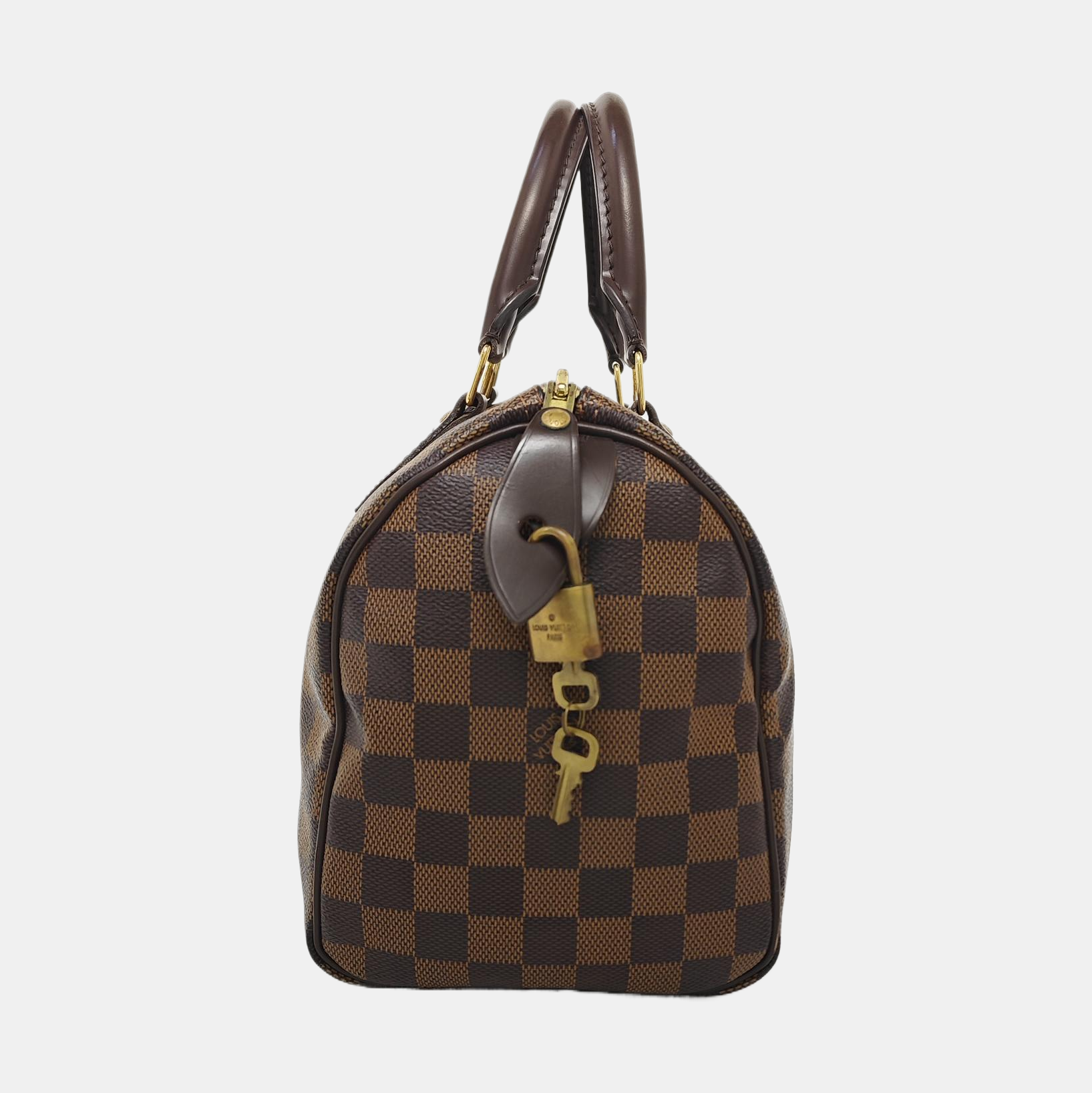 SPEEDY 25 Damier Ebene Coated Canvas Brown