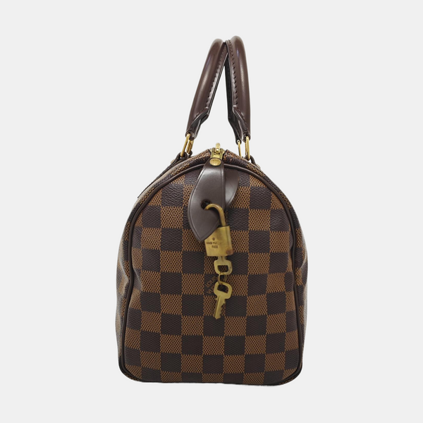 SPEEDY 25 Damier Ebene Coated Canvas Brown