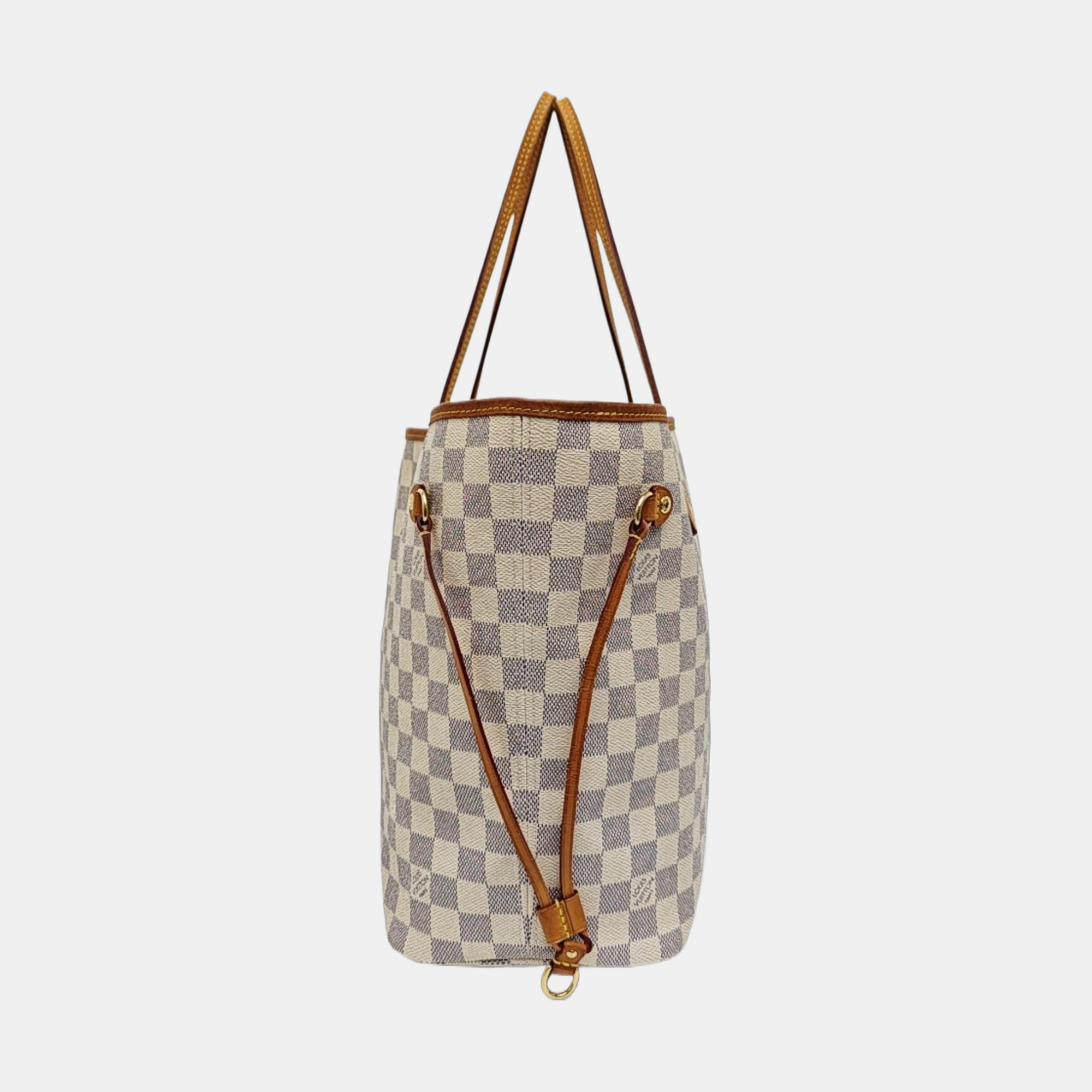 NEVERFULL MM Damier Azur Coated Canvas Beige