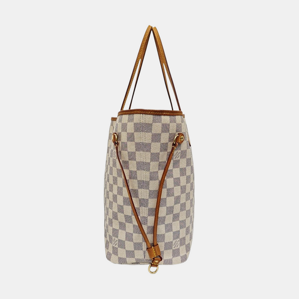 NEVERFULL MM Damier Azur Coated Canvas Beige