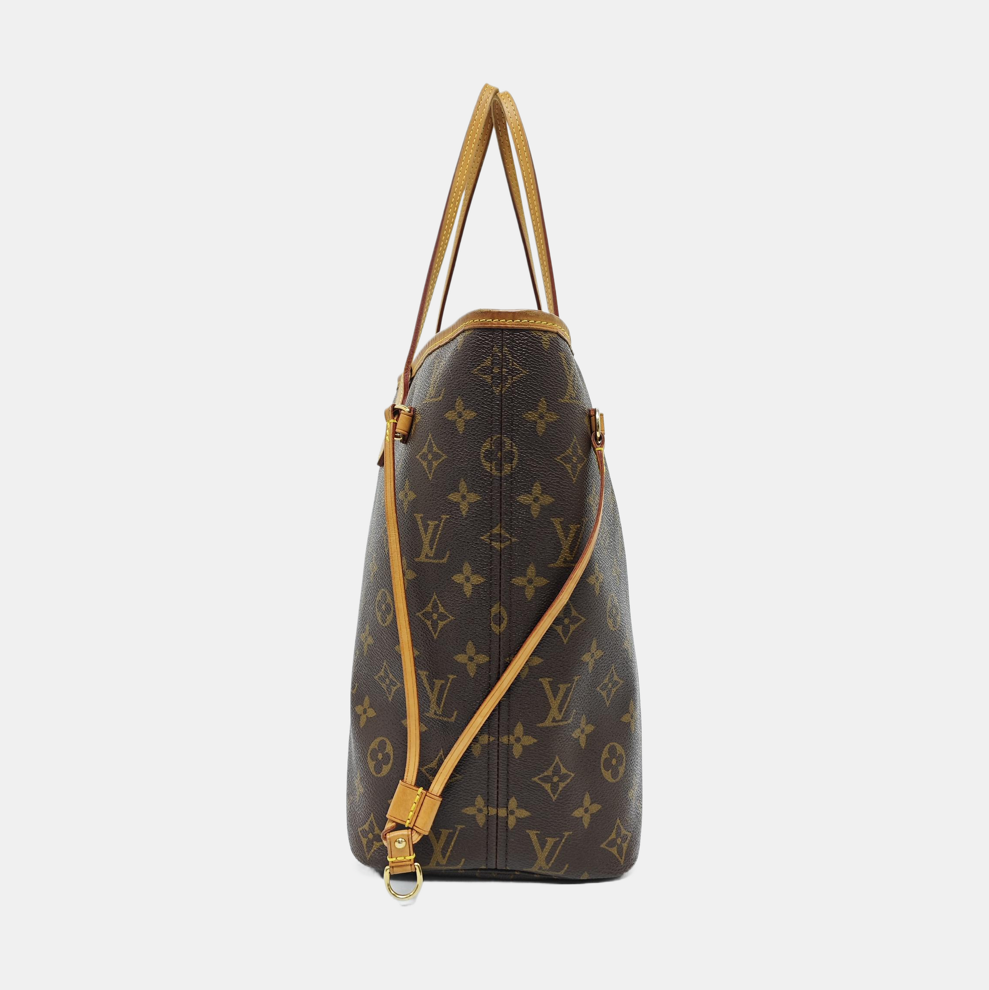 NEVERFULL MM Monogram Coated Canvas Brown