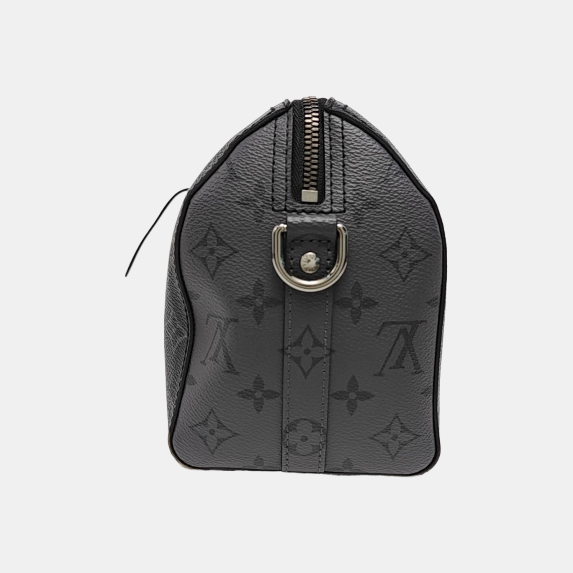 KEEPALL Monogram Coated Canvas Black