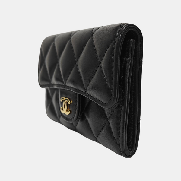 CLASSIC FLAP Quilted Lambskin Black Wallet