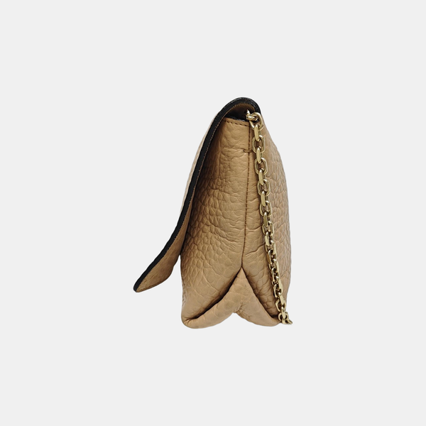 Calfskin Shoulder Bag Beige