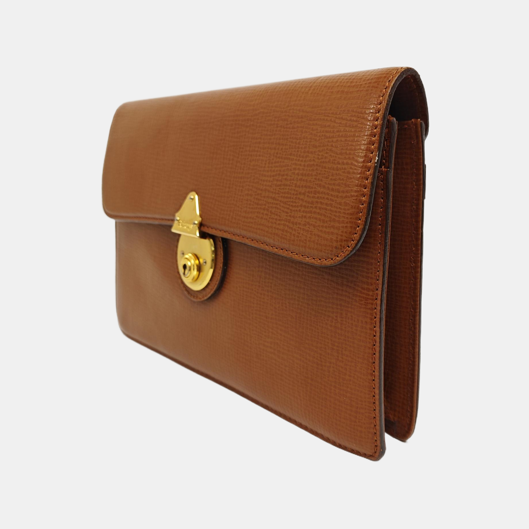 Calfskin Clutch Brown