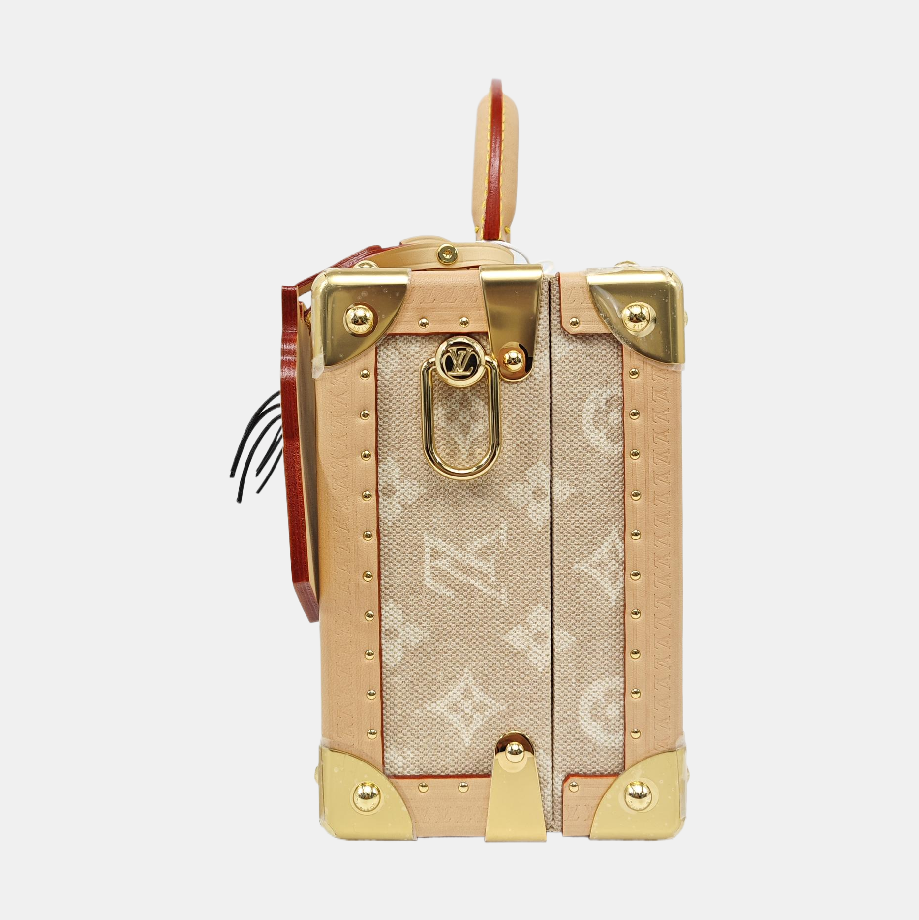 Monogram Denim Shoulder Bag Beige