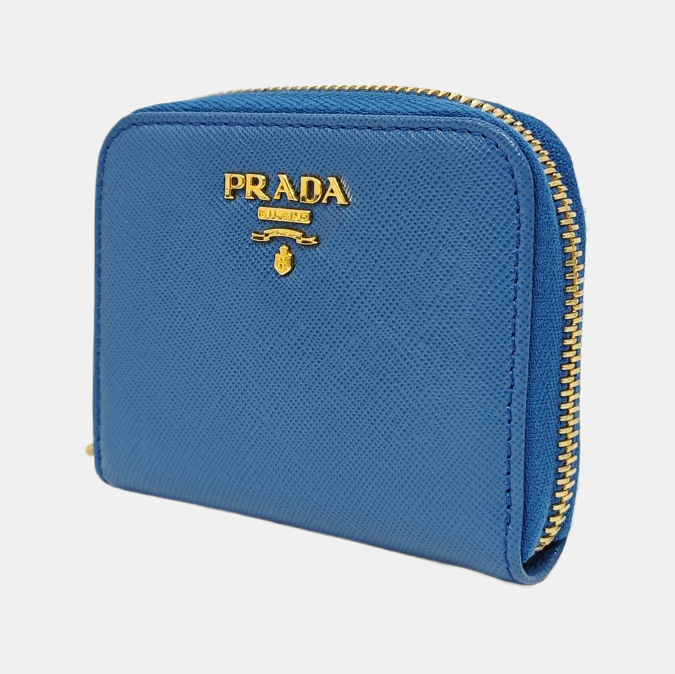 Calfskin Card Holder Blue