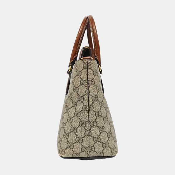 GG Blooms Monogram Coated Canvas Beige