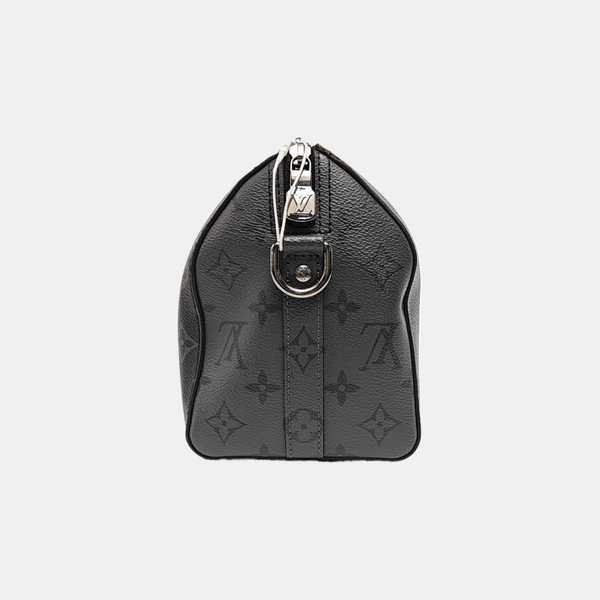 KEEPALL Monogram Coated Canvas Black