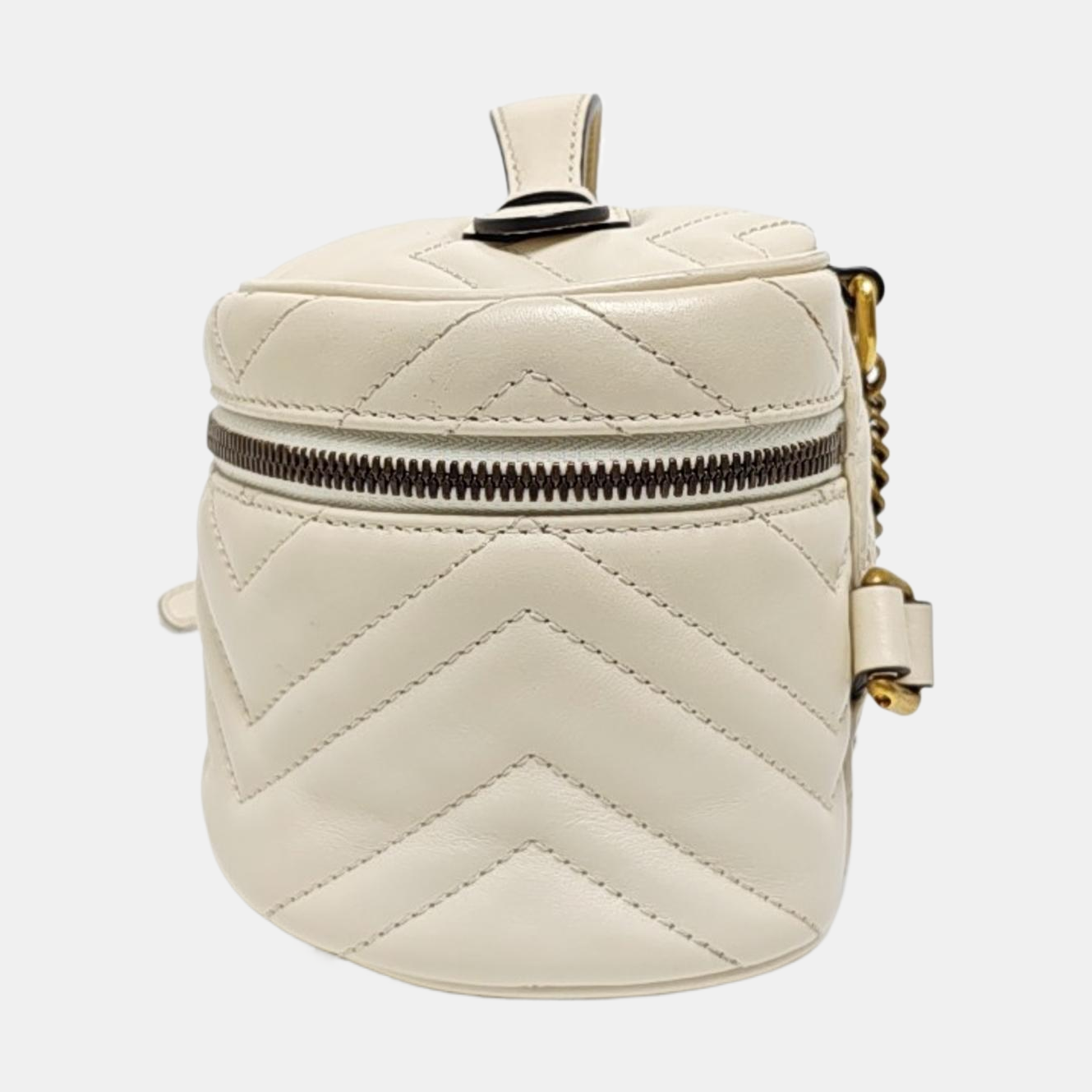 GG Marmont Mini Quilted Calfskin White