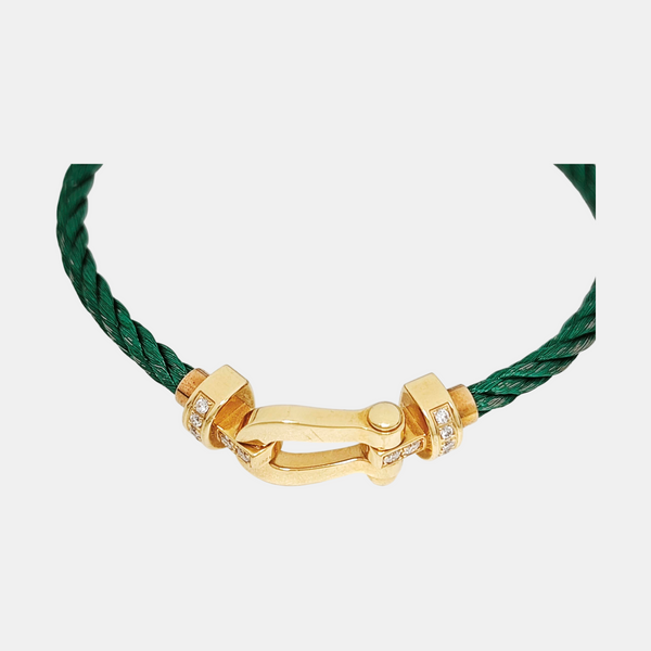 Force 10 18k Gold Green Bracelet
