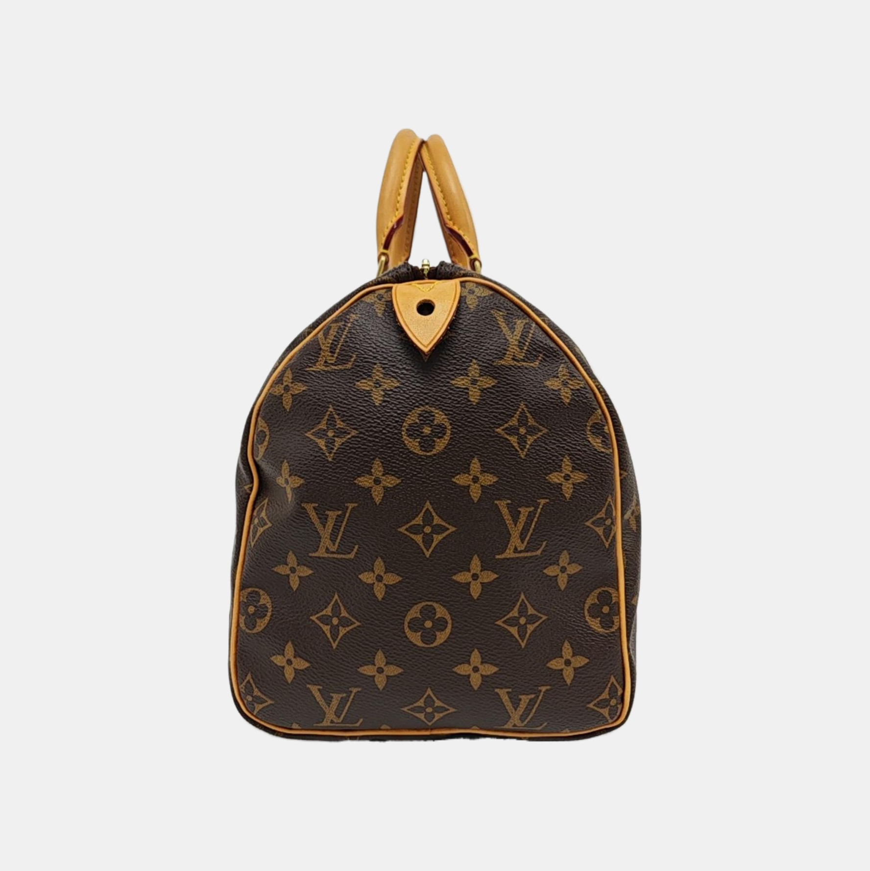 Authenticated pre-owned  SPEEDY 30 Monogram Coated Canvas Brown - Top Handle Bag at Looply